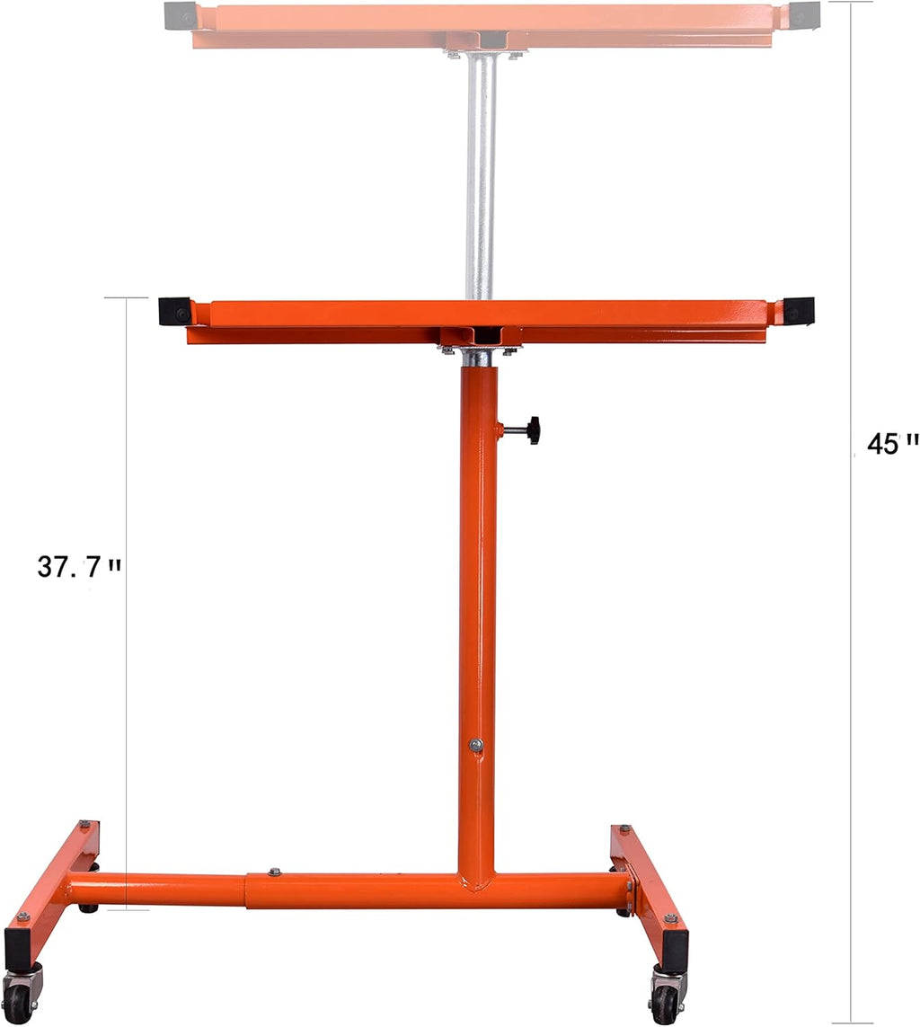 Orange Rolling Tool Tray With Drawer Work Table A790