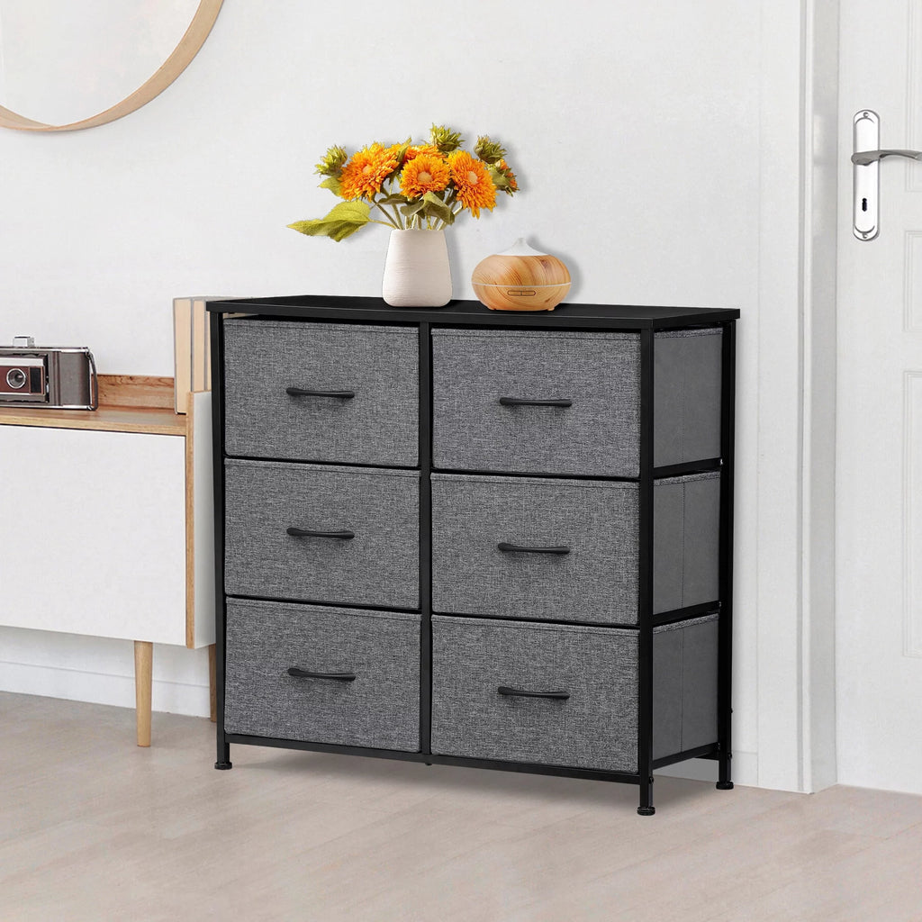 6 Drawer Fabric Storage Dresser W517