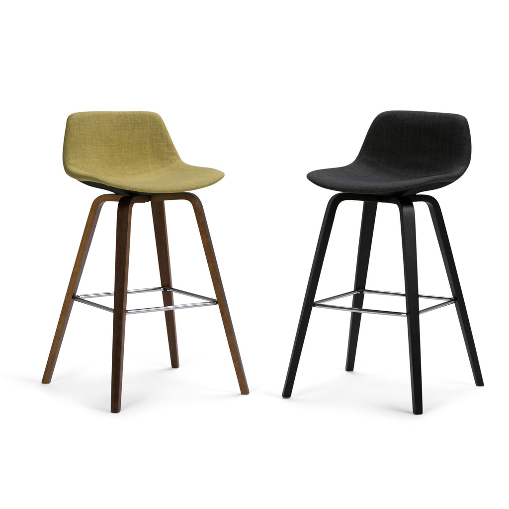 Set of 2 Dark Brown Bentwood Counter Height Barstools E87394