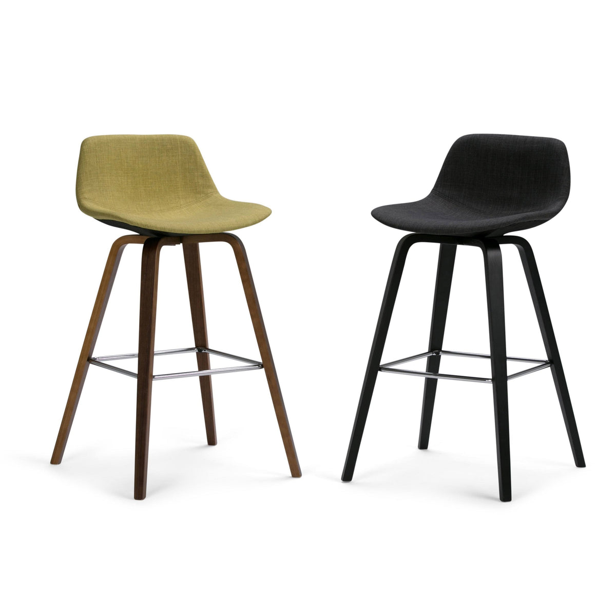 Set of 2 Dark Brown Bentwood Counter Height Barstools E87394