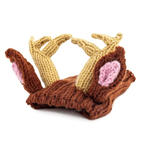 Knit Deer Antler Snood Wrap for Pets P65245