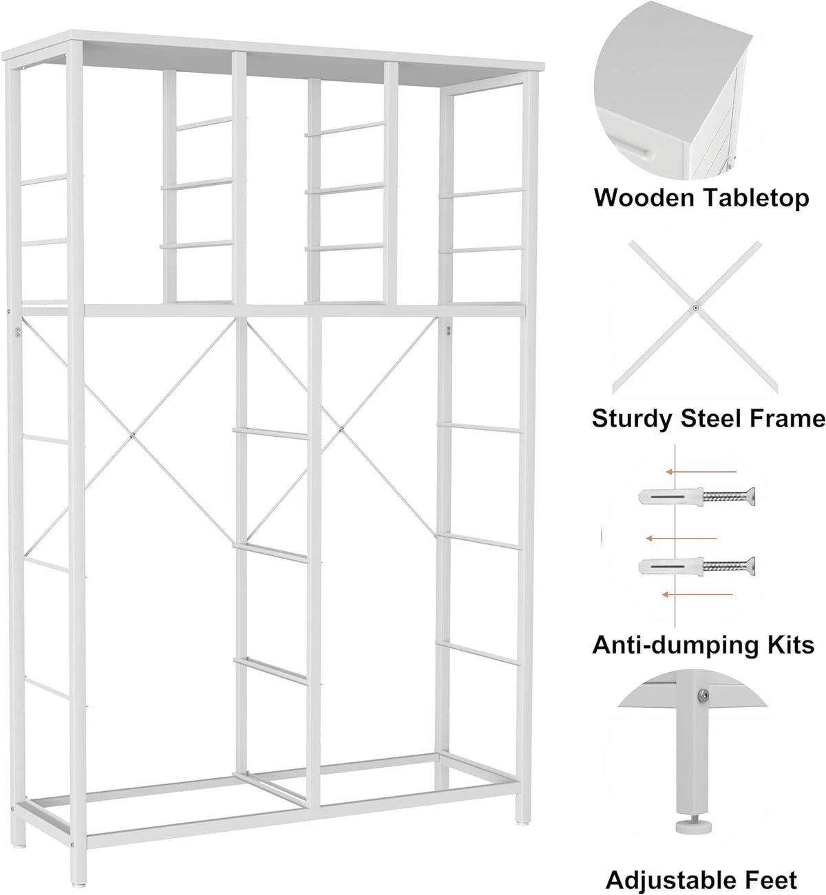 White 18 Drawer Fabric Dresser Z5035