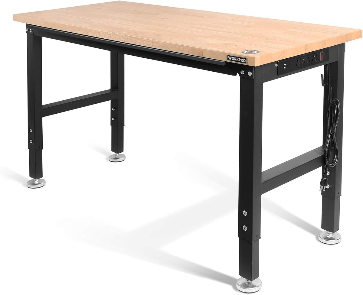 Adjustable Workbench with Power Outlets J686185