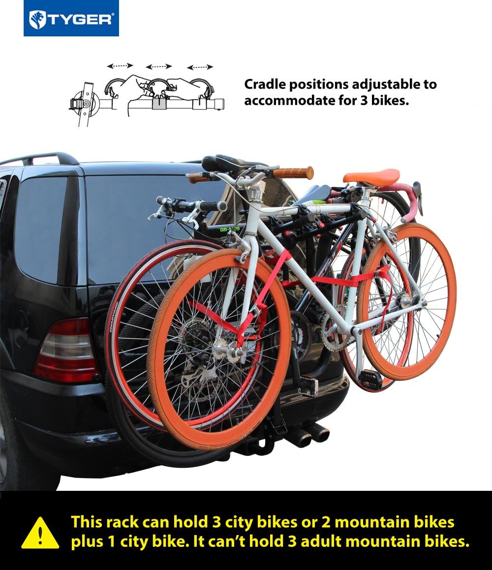 3-Bike Hitch Mount Bicycle Carrier Rack N9229