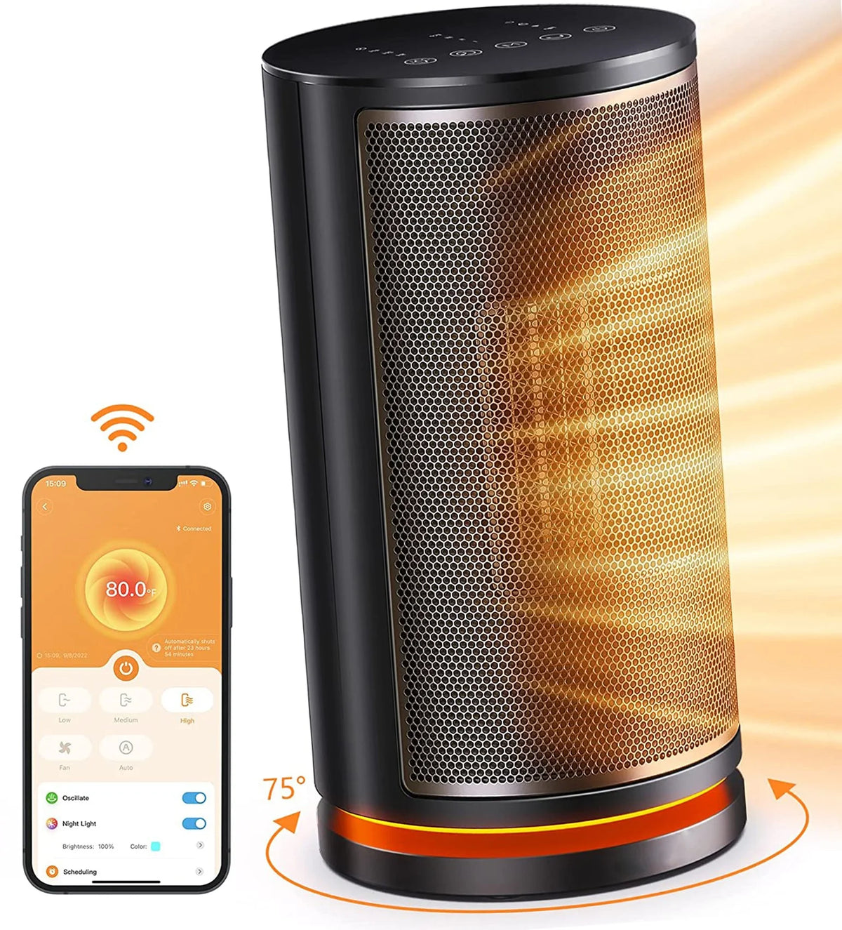 1500W WiFi Space Heater with Thermostat X183418