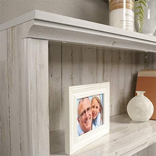 White 3-Shelf Wood Bookcase D797652