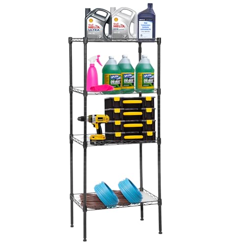 3 Tier Adjustable Metal Storage Shelf 450 lbs Capacity NSF Certified Black P74547