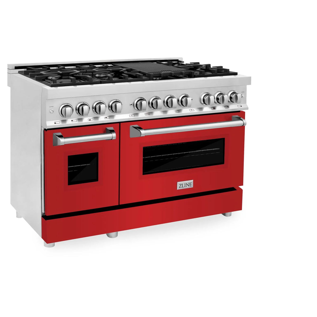 48 in. Stainless Steel Gas Burner Electric Oven Range B7711