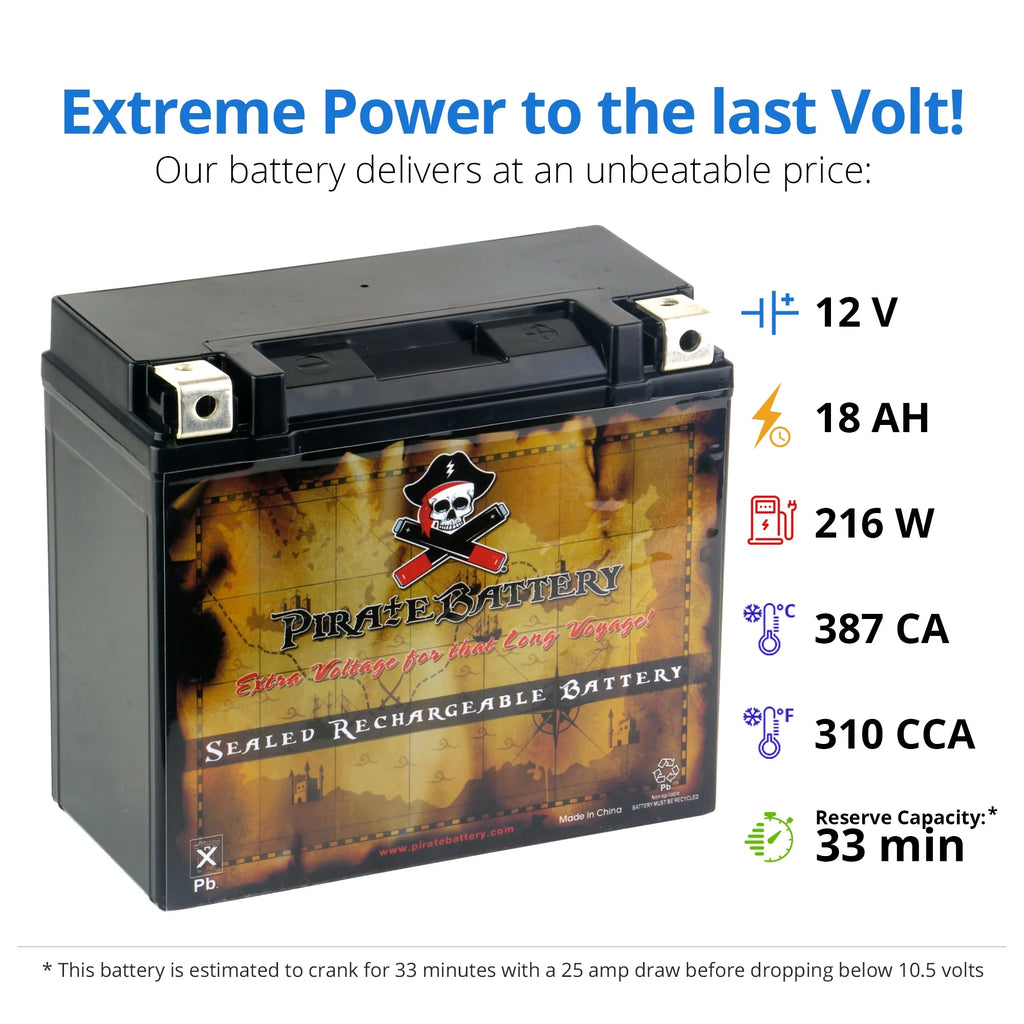 12 Volts 18 Ah 310 Cca Motorcycle Battery H478045