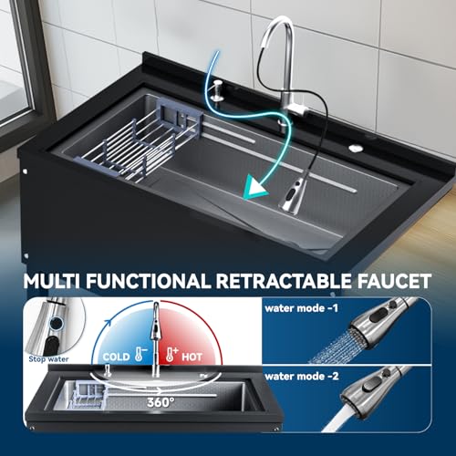 24" Stainless Steel Freestanding Utility Sink with Faucet G93931
