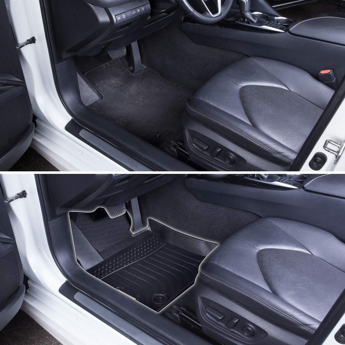 Black Floor Mats Front and Rear Car Carpet N854