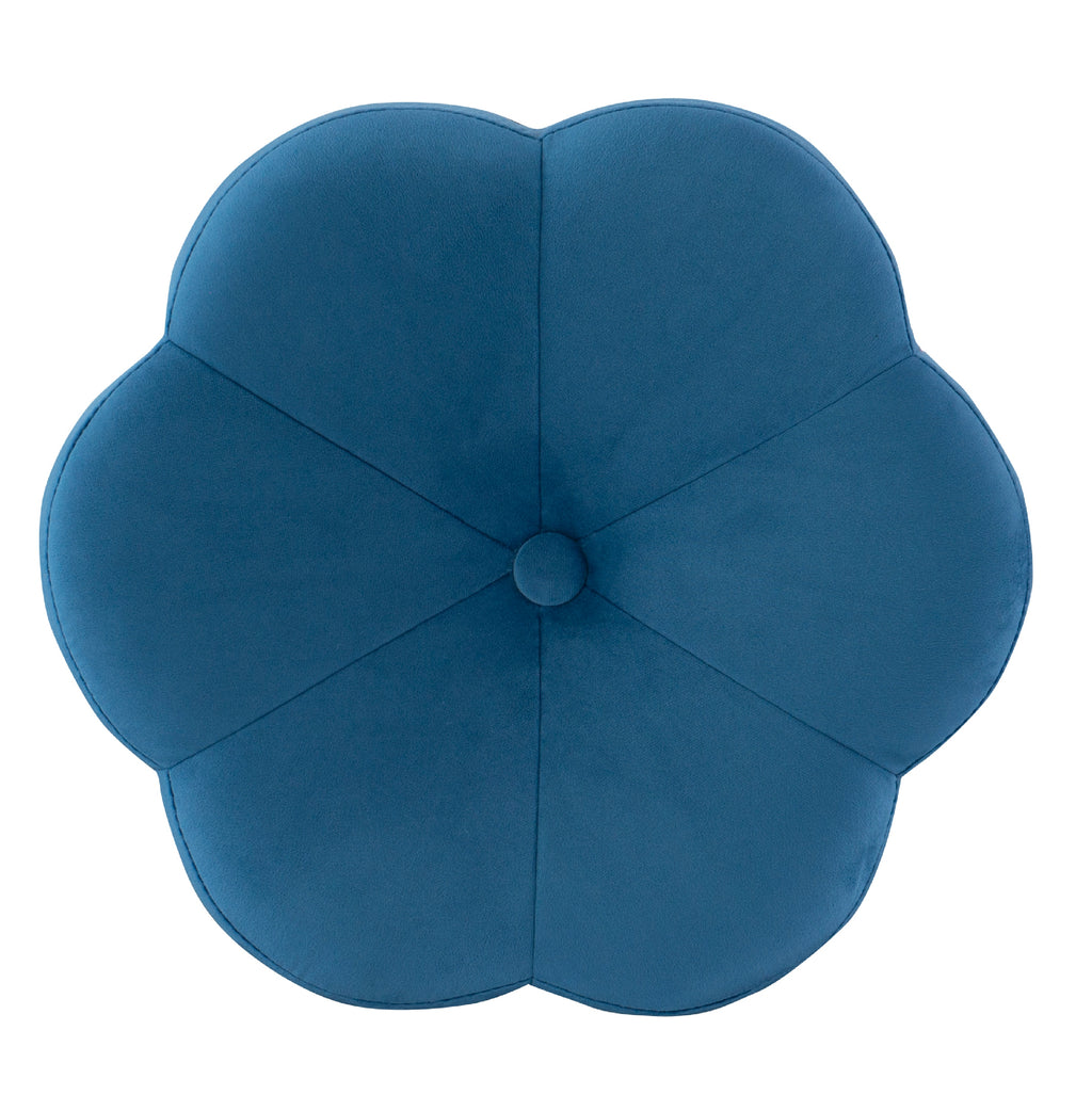 Navy Velvet Vanity Stool or Ottoman Z6665