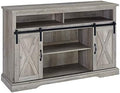 White Wood TV Stand Storage Cabinet E7860