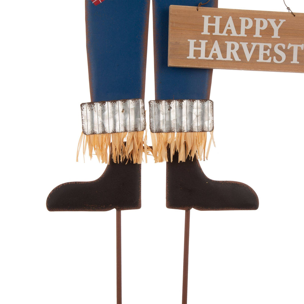 Orange and Blue Scarecrow Yard Stake Sign Decor Q87344