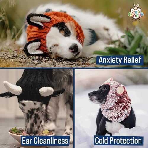 Knit Deer Antler Snood Wrap for Pets P65245