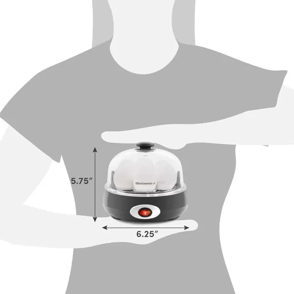 Charcoal Grey 7 Egg Capacity Electric Egg Cooker W196715