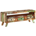 Reclaimed Wood TV Cabinet with 3 Storage Drawers E9149