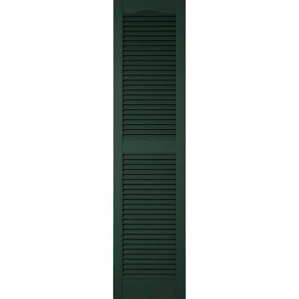 14 1/2 inchw x 53 inchh Vinyl Open Louver Shutters with Shutter-Loks Q6196