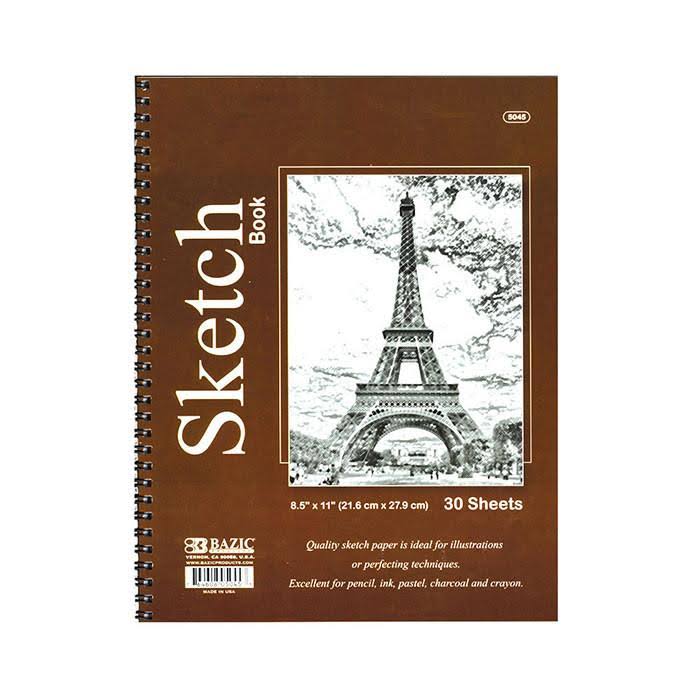 30 Ct 8.5 inch x 11 inch Spiral Sketch Book N58159