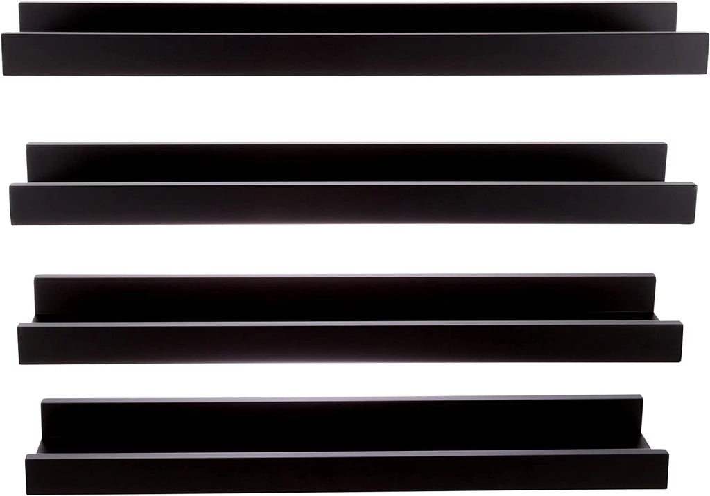 Black 4 Pack 23" Wood Floating Shelves Y52282