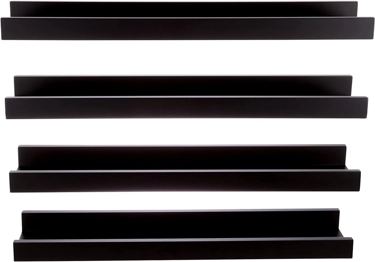 Black 4 Pack 23" Wood Floating Shelves Y52282