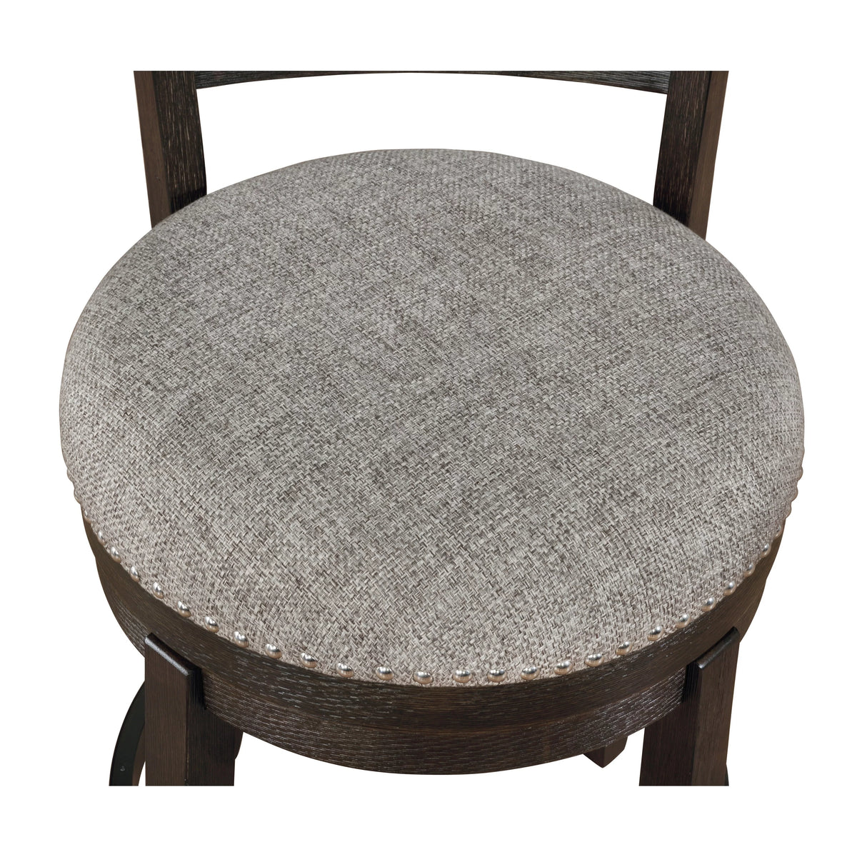 Brown Brushed Wood Swivel Counter Height Stools, Set of 2 J64135