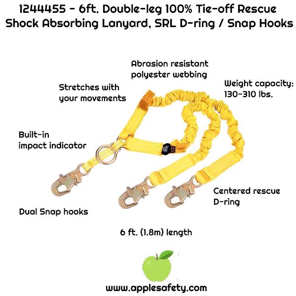 6 ft. Shock Absorbing Lanyard D19134