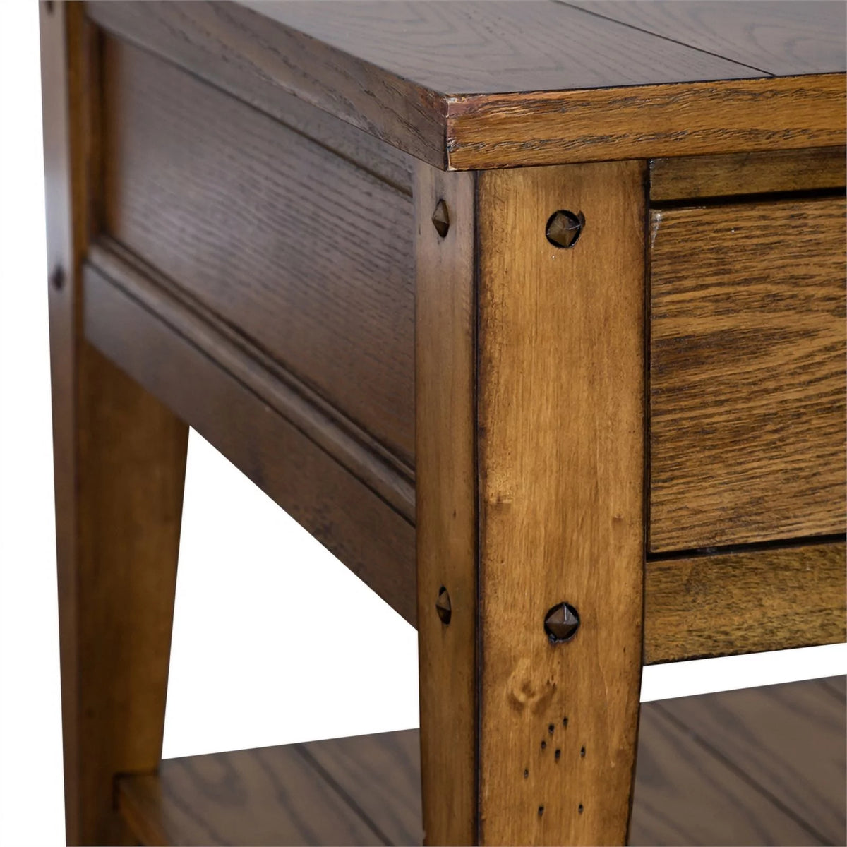 Oak Square End Table Set O8304