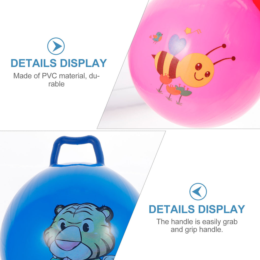 3Pcs Inflatable Hopper Balls with Handle S4238