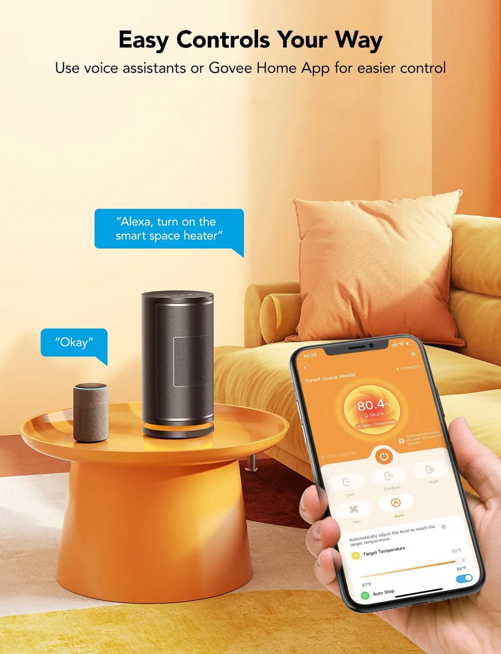 1500W WiFi Space Heater with Thermostat X183418