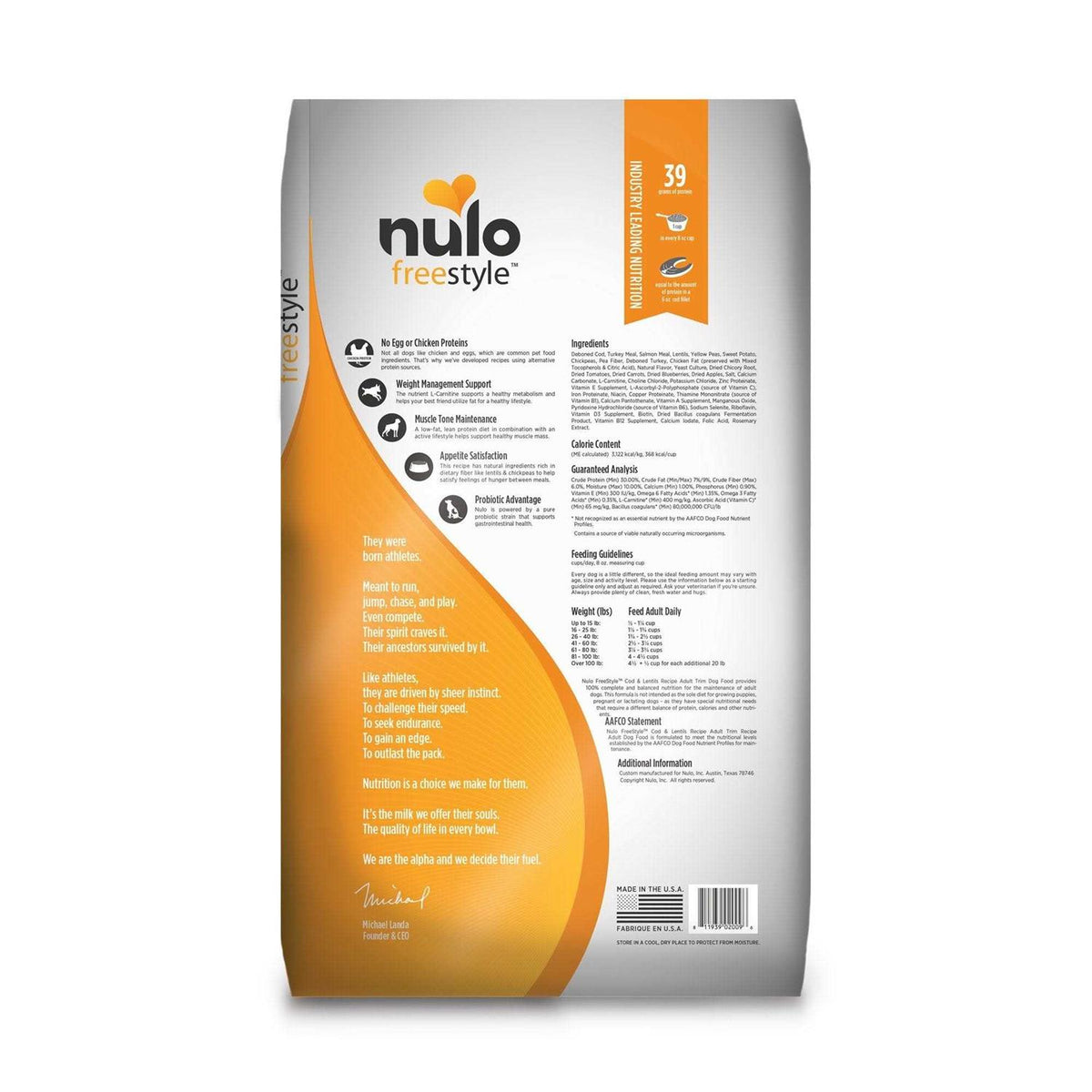 Grain Free Cod & Lentils Dry Dog Food D7612