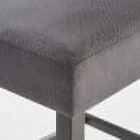 Dark Charcoal Fabric Upholstered Counter Stools, Set of 2 N839996