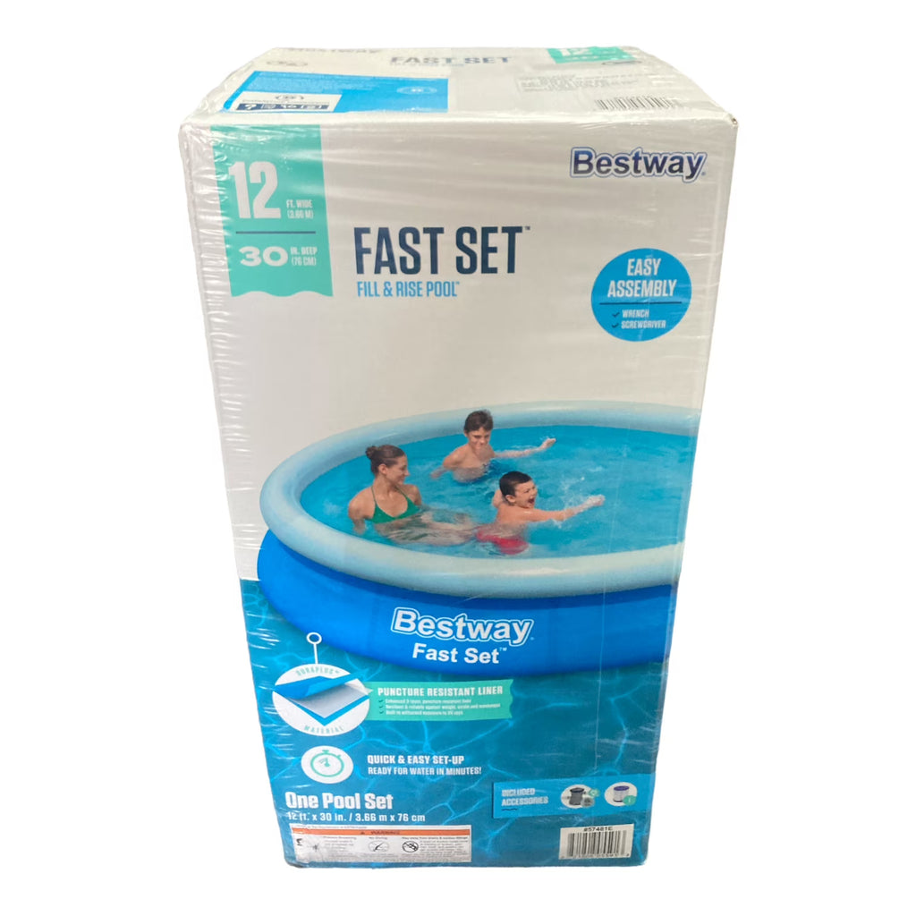 12’ x 30” Round Inflatable Pool Set G362