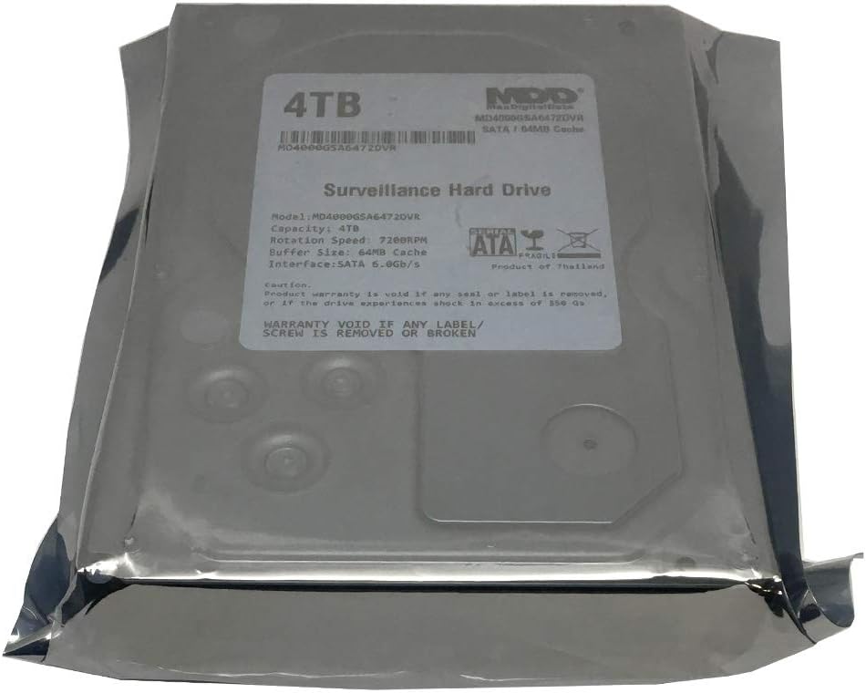 4TB 64MB Cache 7200RPM SATA 6.0Gb/s 3.5" Internal Surveillance DVR Hard Drive Pack of 2 N3590