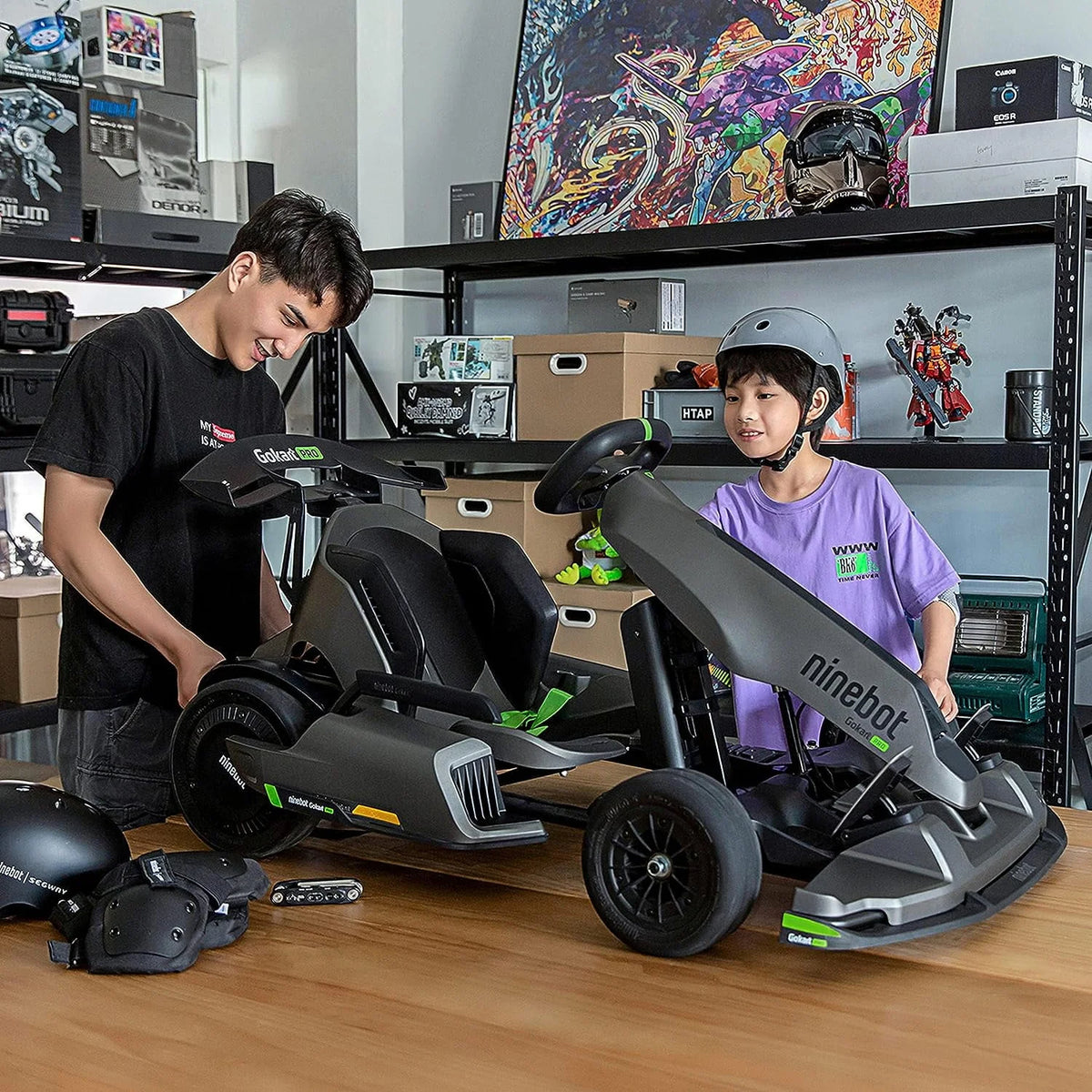 Electric GoKart, 23 Miles Range, 15.5MPH, 220lbs, Black G389
