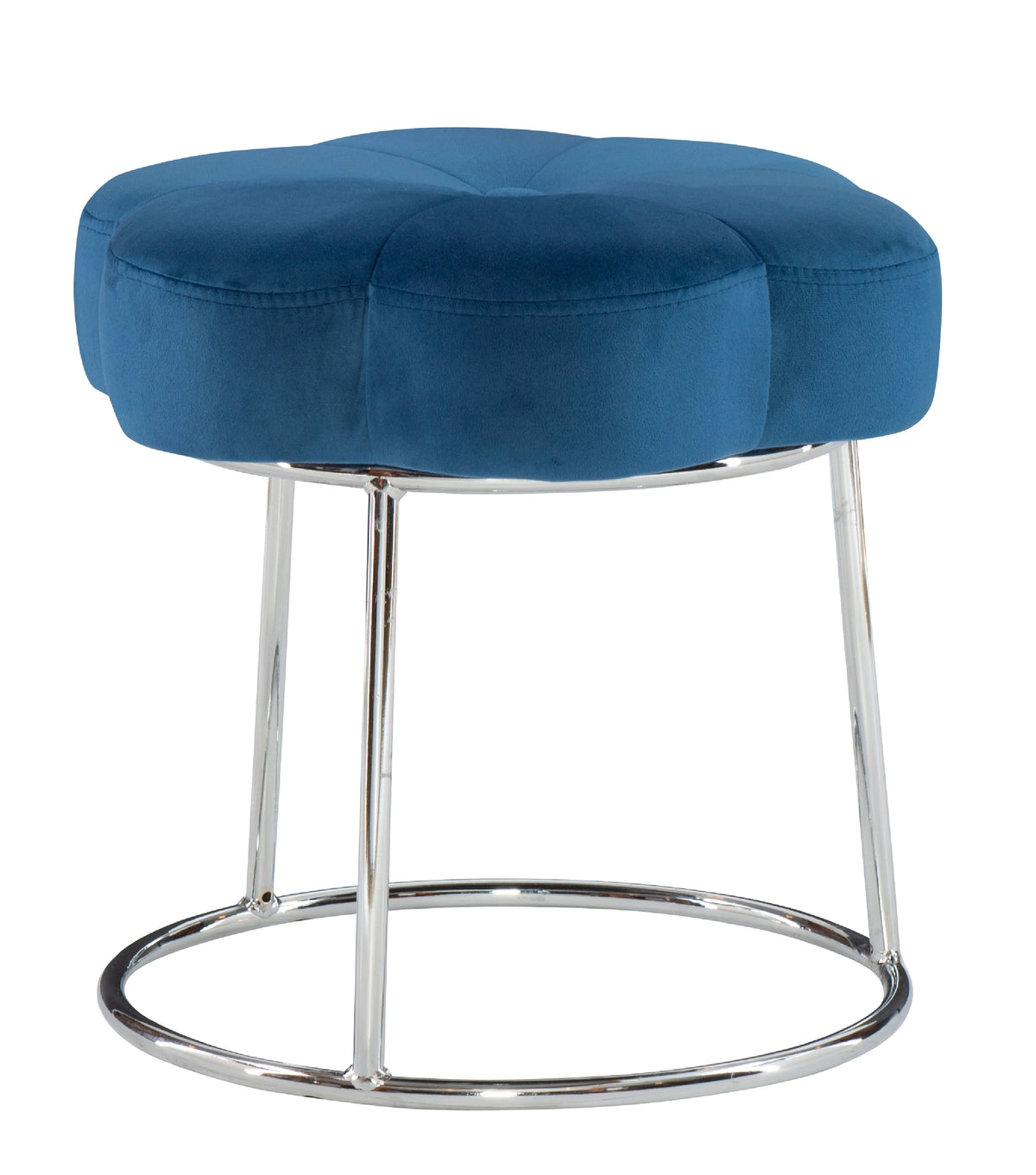 Navy Velvet Vanity Stool or Ottoman Z6665