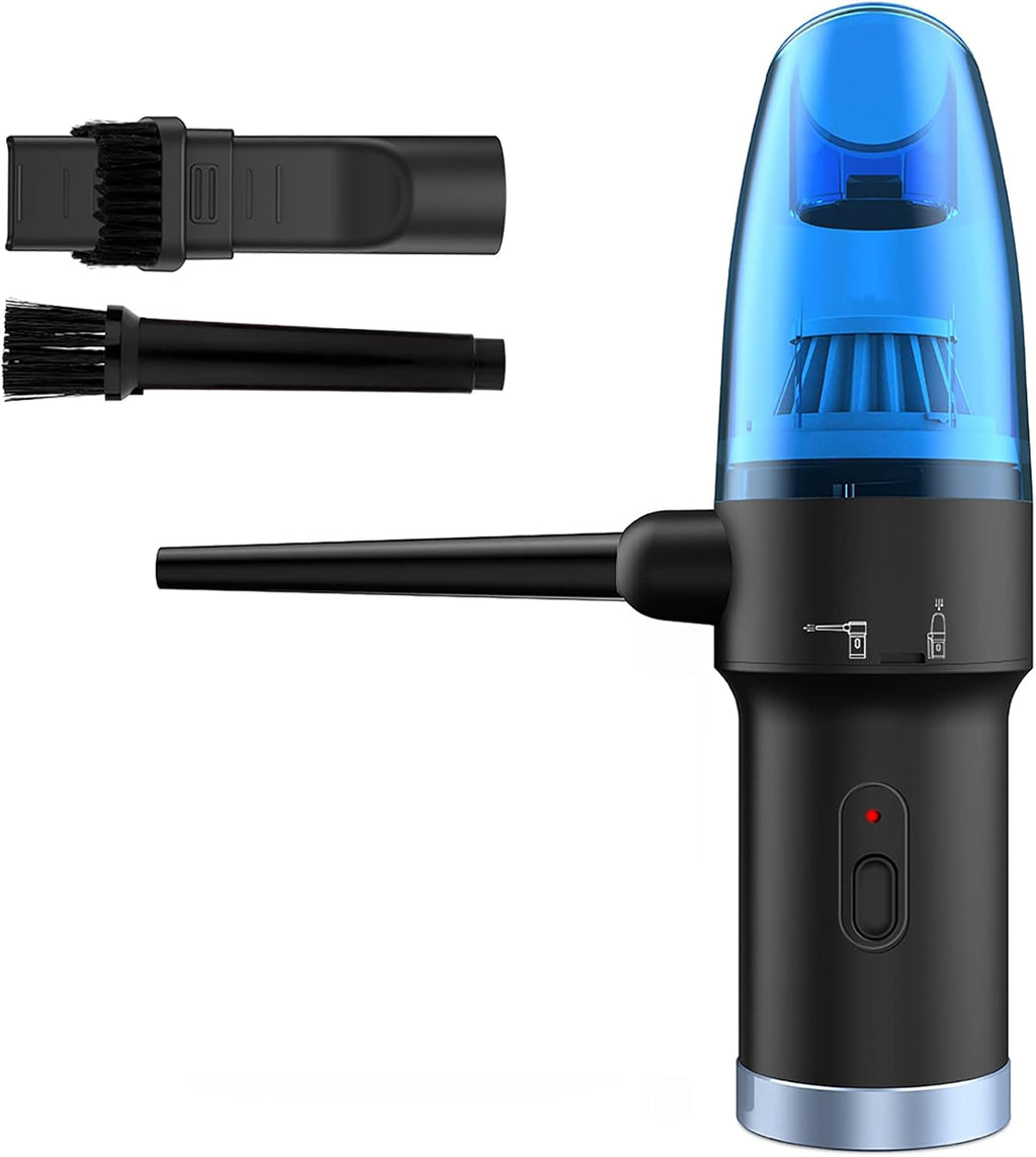 Blue Mini Cordless Vacuum Cleaner 2-in-1 Air Duster P284100