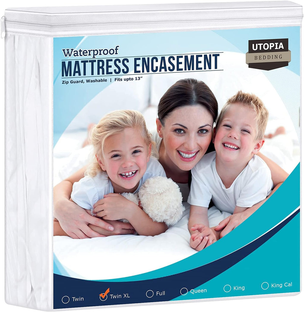 Twin XL 100% Waterproof Zippered Mattress Encasement S6063