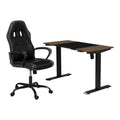 Black Metal 2-Piece Desk and Chair Set Z422531