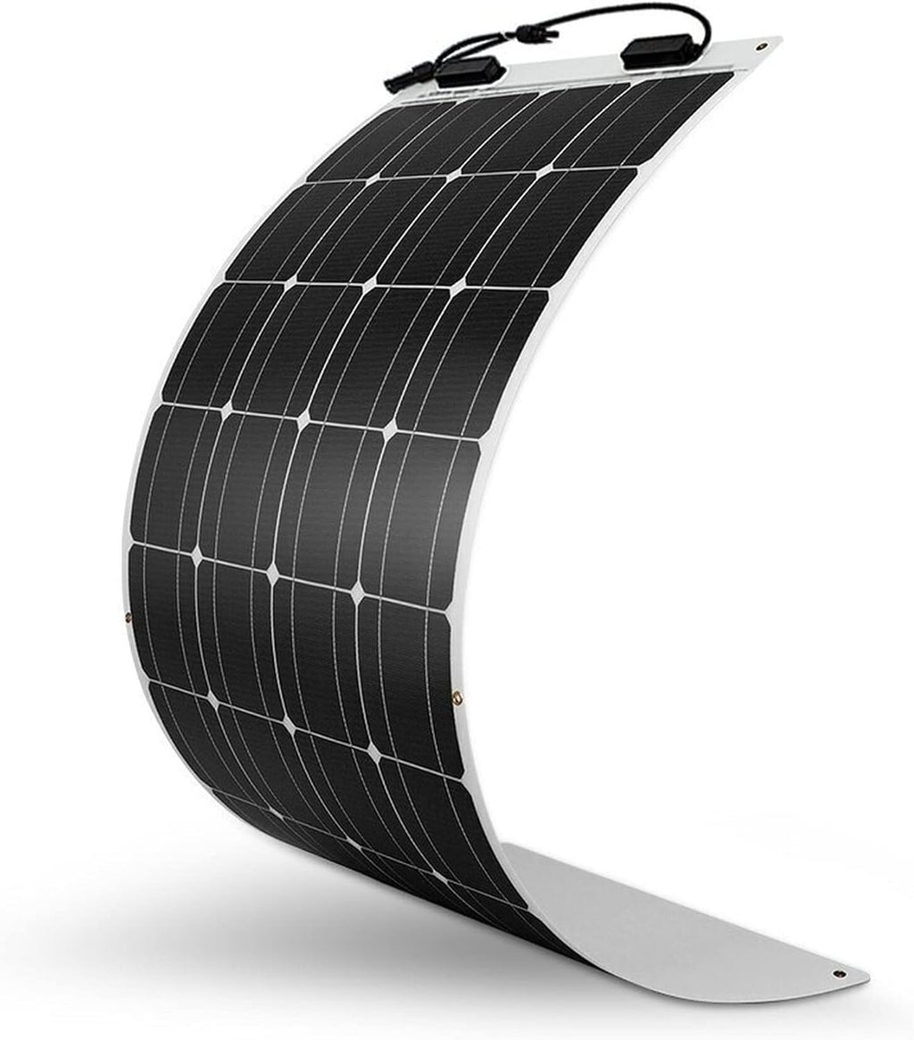 200 Watt 12 Volt Flexible Solar Panel Kit with 2 Pcs 100W Monocrystalline Panel and 20A Waterproof PWM Controller E281