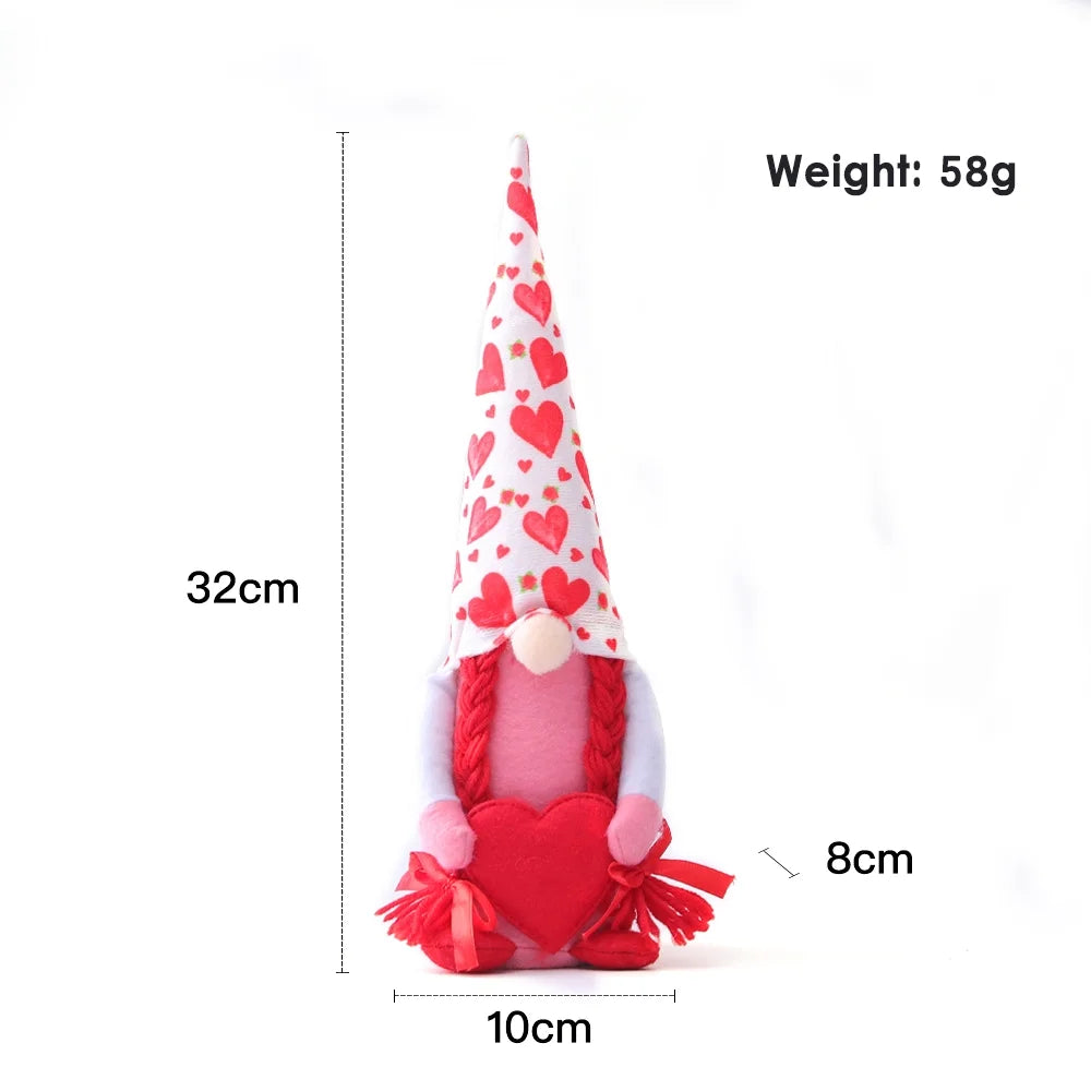 Valentine's Day Gnomes Plush Decorations E358518