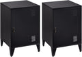 Grey Metal Night Stand with 1 Door J22293