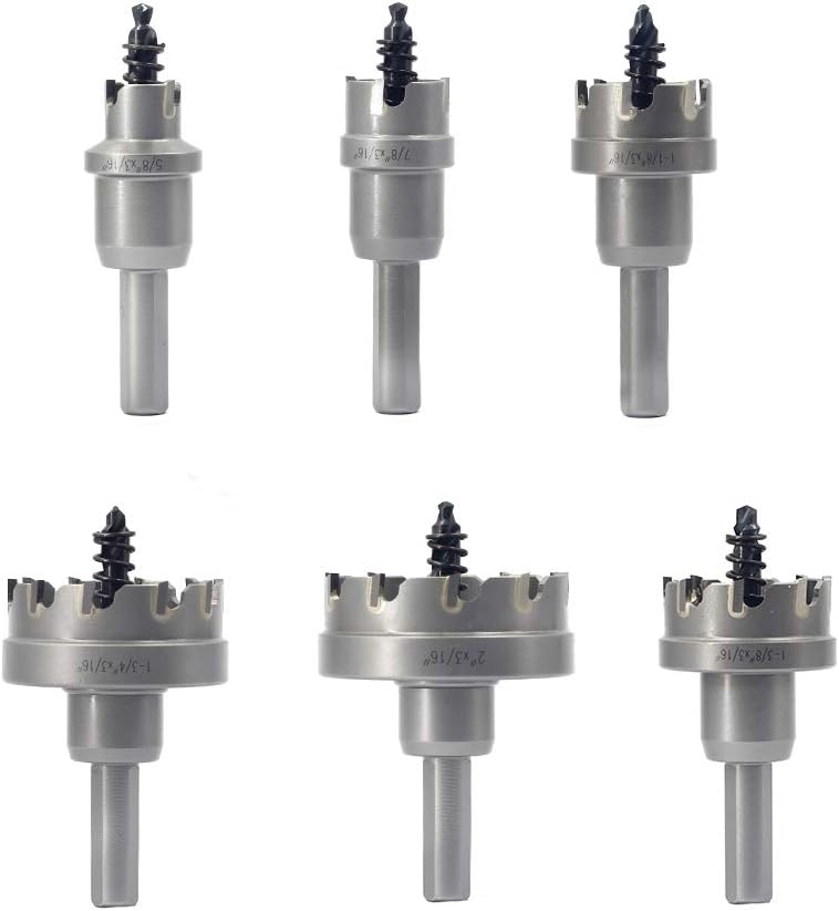 6pcs TCT Hole Saw Set with 3/8 Inch Shank B76596